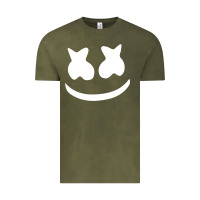 Vintage Olive mello face Vintage Tee - linhVisuals