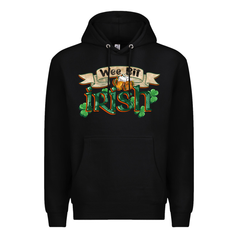 Wee Bit Irish St Patrick's Day Premium Hoodie by FaDigitalArtStudio | Teevron
