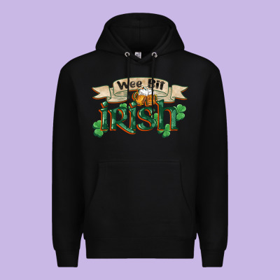 Wee Bit Irish St Patrick's Day Premium Hoodie Designed By Fadigitalartstudio