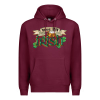 Burgundy wee bit irish st patrick's day Premium Hoodie - FaDigitalArtStudio