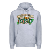 Heather Grey wee bit irish st patrick's day Premium Hoodie - FaDigitalArtStudio
