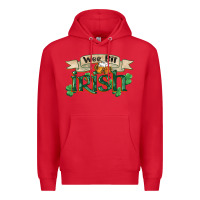 Red wee bit irish st patrick's day Premium Hoodie - FaDigitalArtStudio