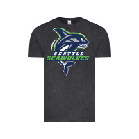 Vintage Black seattle seawolves rugby Vintage Tee - linhVisuals