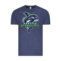 Vintage Denim seattle seawolves rugby Vintage Tee - linhVisuals