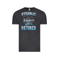 Vintage Black ofishally retired fishing men Vintage Tee - linhVisuals