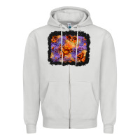 Dove Grey halloween pumpkin and leopard background Zipper Hoodie - BundleAndBundleShop