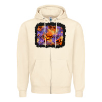 Sandshell halloween pumpkin and leopard background Zipper Hoodie - BundleAndBundleShop