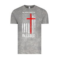 Cloud Rock one nation under god veteran christian Vintage Tee - linhVisuals
