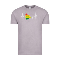 Vintage Zinc heartbeat design bolivian flag bolivia Vintage Tee - linhVisuals