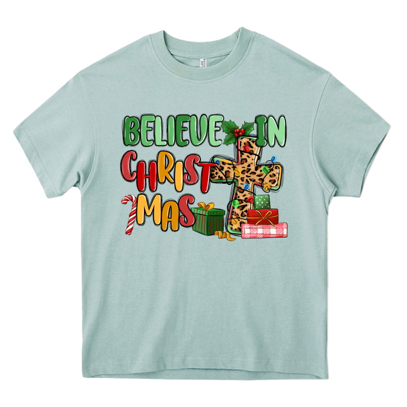 Believe In Christmas Heavy Core Tee by MaliasSmallBusiness | Teevron