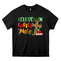 Black believe in christmas Heavy Core Tee - MaliasSmallBusiness