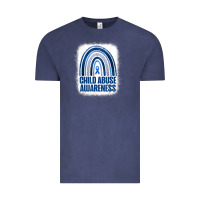Vintage Denim child abuse prevention awareness blue rainbow bleached Vintage Tee - linhVisuals