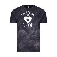 Cloud Black you had me at woof puppy dog lover Vintage Tee - linhVisuals