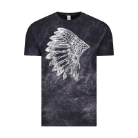 Cloud Black native american feather headdress indian chief tribes prid t shirt Vintage Tee - linhVisuals