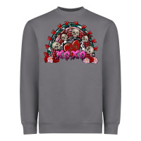 Storm Skull Xoxo rainbow Valentine's Day Heavyweight Sweatshirt - FaDigitalArtStudio