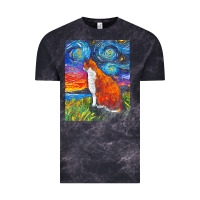 Cloud Black cat t  shirt orange and white tabby cat t  shirt Vintage Tee - linhVisuals