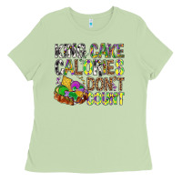 Matcha King Cake Calories Don't Count Mardi Gras Ladies Tee - BundleAndBundleShop