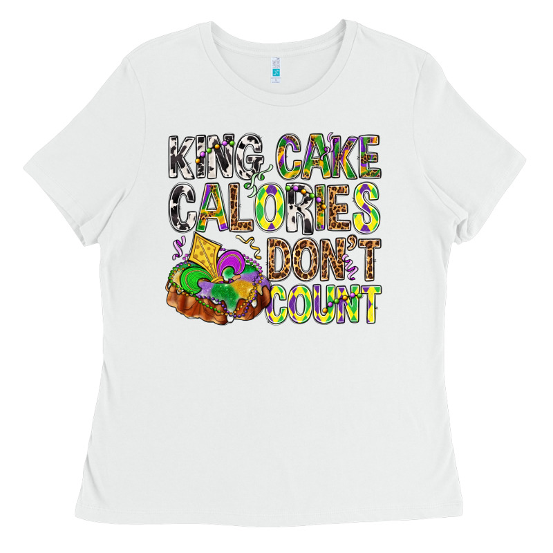 King Cake Calories Don't Count Mardi Gras Ladies Tee by BundleAndBundleShop | Teevron