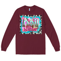Burgundy nail hustler Long Sleeve Tee - TumblerDesignByShophia