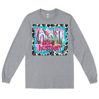 Heather Grey nail hustler Long Sleeve Tee - TumblerDesignByShophia