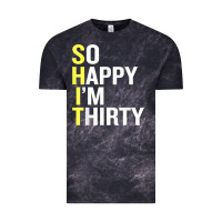 Cloud Black so happy i'm thirty 30 year old funny 30th birthday t shirt Vintage Tee - linhVisuals