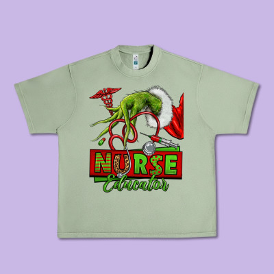 Grinch Hand Nurse Educator Urban Heavy Tee Designed By Nancycooperartshop