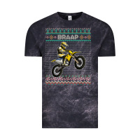 Cloud Black christmas motorcycle motocross braap dirt bike xmas Vintage Tee - linhVisuals