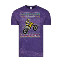 Cloud Purple christmas motorcycle motocross braap dirt bike xmas Vintage Tee - linhVisuals