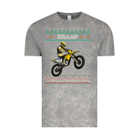 Cloud Rock christmas motorcycle motocross braap dirt bike xmas Vintage Tee - linhVisuals