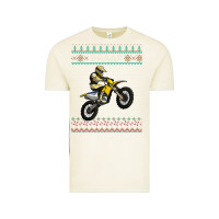 Vintage Arctic christmas motorcycle motocross braap dirt bike xmas Vintage Tee - linhVisuals