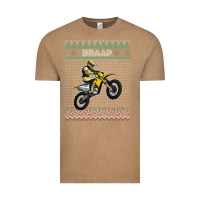 Vintage Coffee christmas motorcycle motocross braap dirt bike xmas Vintage Tee - linhVisuals