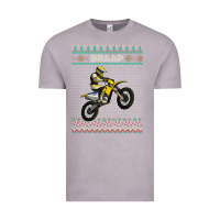 Vintage Zinc christmas motorcycle motocross braap dirt bike xmas Vintage Tee - linhVisuals