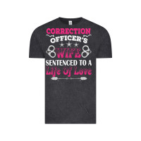 Vintage Black correction officers wife sentenced to a life of love Vintage Tee - linhVisuals