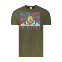 Vintage Olive free tibet Vintage Tee - linhVisuals
