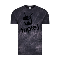 Cloud Black triple j Vintage Tee - linhVisuals