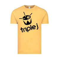 Vintage Mustard triple j Vintage Tee - linhVisuals