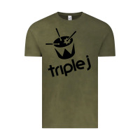Vintage Olive triple j Vintage Tee - linhVisuals