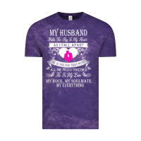Cloud Purple my husband holds the key to my heart Vintage Tee - linhVisuals