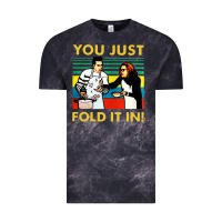 Cloud Black you just fold it in vintage retro Vintage Tee - linhVisuals