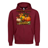 Burgundy pumpkin spice junkie Zipper Hoodie - BundleAndBundleShop
