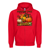Red pumpkin spice junkie Zipper Hoodie - BundleAndBundleShop