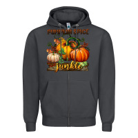 Smoke pumpkin spice junkie Zipper Hoodie - BundleAndBundleShop