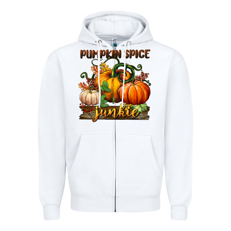 Pumpkin Spice Junkie Zipper Hoodie by BundleAndBundleShop | Teevron