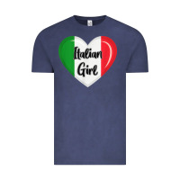 Vintage Denim italy flag for women italian girl Vintage Tee - linhVisuals