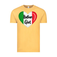 Vintage Mustard italy flag for women italian girl Vintage Tee - linhVisuals