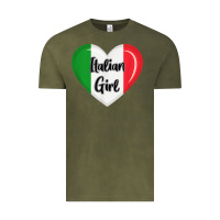 Vintage Olive italy flag for women italian girl Vintage Tee - linhVisuals