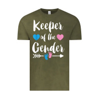 Vintage Olive keeper of the gender reveal tee shirt girl or boy blue pink Vintage Tee - linhVisuals