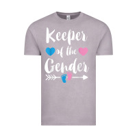 Vintage Zinc keeper of the gender reveal tee shirt girl or boy blue pink Vintage Tee - linhVisuals