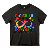 Asphalt my child may be non verbal but this mama ain's Heavy Core Tee - JahusDesignShop