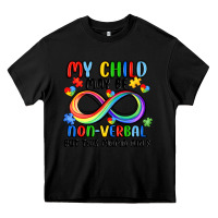 Black my child may be non verbal but this mama ain's Heavy Core Tee - JahusDesignShop